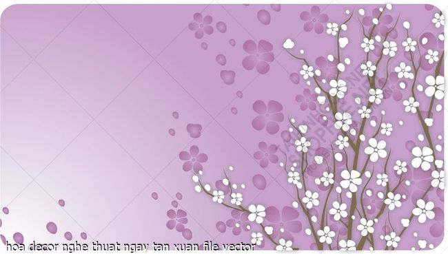 hoa decor nghe thuat ngay tan xuan file vector